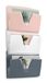 CEP Set van 3 wandmanden poederroze wit grijs display opslag kantoor documenten formaat 24 x 32 cm map organizer