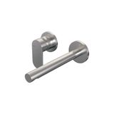 Brauer Brushed Edition Inbouw Wastafelmengkraan met Rechte Uitloop en Rozetten Model C2 RVS Geborsteld PVD