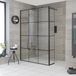 Hudson Reed Paroi de douche verrière – 195 x 100 cm – Avec paroi de retour – Design réversible