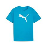 Puma teamRISE Logo Cotton Shirt Junior - Lichtblauw - Wit - Maat 152