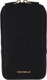 Coccinelle Leren Telefoontasje Flor Hi-Tech Phone Bag Noir Zwart