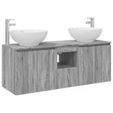vidaXL Badkamerkast set Grijs Sonoma