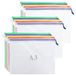 ASelected Documententas, A3, mesh, documentenvakken, ritsvak voor documenten, reizen, make-uptas, 5 kleuren, 15 stuks