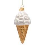 Vondels Cornet de glace 14cm en verre, couleur multi 1 pièce