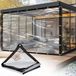ECTEATOY Bâche - Transparente - pour Extérieur - 3m x 5m - Œillets 10 mm - Bâche Transparente - Protection Pluie - Étanche - Résistant aux UV - Bâche Hermétique - avec Œillets