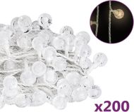 vidaXL Lichtsnoer met 200 LED's, 8 functies, warmwit, 20 m