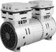 Compresseur d'air sans huile - 750 W, 1 CV, 220 V - Silencieux - 125 litre/min - 8 bar - Moteur en aluminium - Convient pour applications médicales, réfrigération et pneus - Argenté
