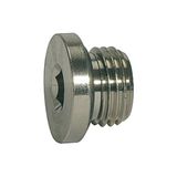 Sluitstop Riegler Sluitstop O-ring "value line", G 3/8, binnenzeskant 8,0 mm, werkdruk max. 60 bar, bedrijfstemperatuur. Maximale 80 °C, MS vern.