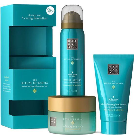 Rituals The Ritual of Karma Giftset - Douchegel, Bodyscrub en Bodycream - 245 ml