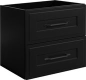 Meuble sous lavabo, design classique, noir, largeur 60 cm