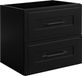 Meuble sous lavabo, design classique, noir, largeur 60 cm