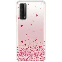 Huawei P Smart 2021 Confettis de coeurs rose siliconen hoesje