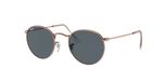 Ray-Ban Round Metal RB 3447 Lunettes de soleil homme acier rondes bleu 50mm
