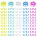 100 clips, bunt, PP-Kunststoff, pour fil à coudre et quilting