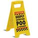 Boxer Gifts Satisfying Poo waarschuwingsbord