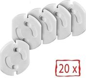 Offgridtec Zelfklevende stopcontact beveiliging 20 stuks | Wit | Kunststof