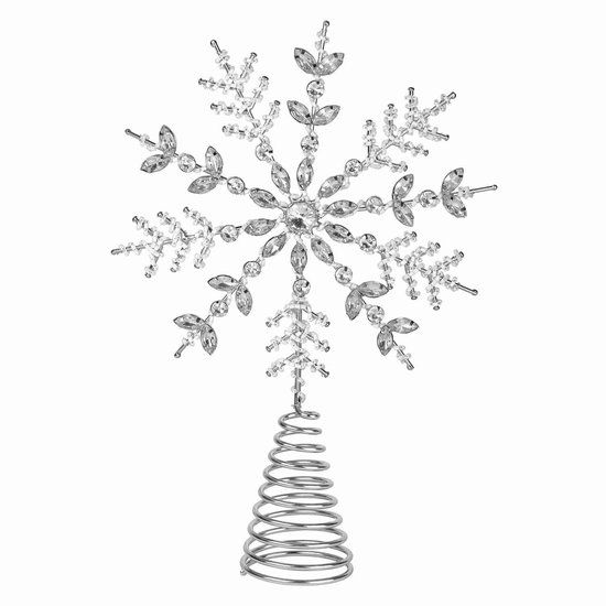 LOBERON Kerstboompiek Coeuron zilverkleurig