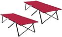 vidaXL Lit de camping pliable Rouge 206 x 76 x 74 cm
