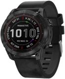 By Qubix - Leren bandje - Zwart - 26mm Quickfit - Geschikt voor Garmin Quatix 8 - 51mm