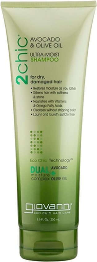 Giovanni Cosmetics 2chic - Ultra-Moist Shampoo with Avocado & Olive Oil 250 ml