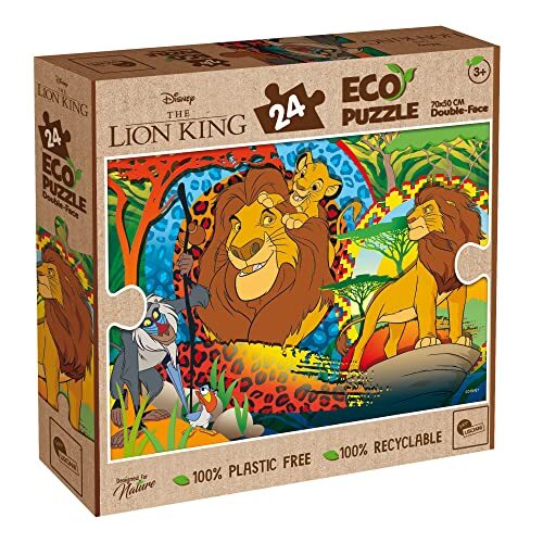 Liscianigiochi Lisciani Giochi, Disney Eco Puzzel DF Lion King 24, kleur, 91843