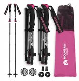MOUNTAIN GOAT PRO+ Nordic Walking Stokken - Verstelbaar Aluminium, Lichtgewicht & Opvouwbaar