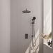 Brauer Gunmetal Edition Thermostatische Regendoucheset Inbouw - Hoofddouche 30 cm - Gebogen Wandarm - 3 Weg - Handdouche 3 Standen - Doucheslang - Geintegreerde Glijstang - Gunmetal