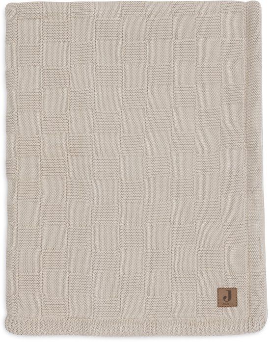 Jollein Baby Deken Ledikant - 100x150cm - Box Knit - Warm Sand/Velvet