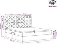 vidaXL Bed met opbergruimte en matras Lichtgrijs 140 x 190 cm Fluweel