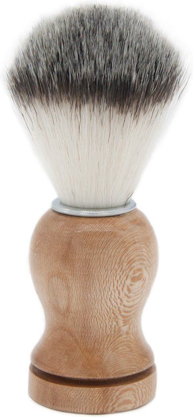 Banbu Vintage Scheerkwast - Hout - Nat Scheren - Klassieke Scheerbeurt Accessoire - Elegantie - Synthetisch Haar