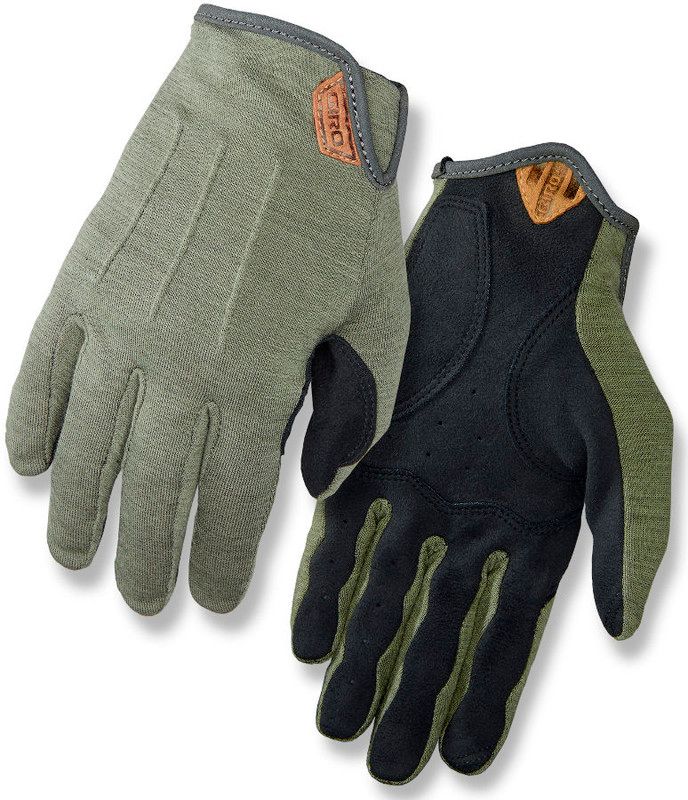 Giro D Wool fietshandschoenen zwart/olijf - 0768686011030