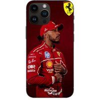 Maniacase Iphone 15 Pro Lewis Hamilton - Officiële Ferrari Behang