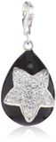 Pasionista Uniseks hanger zwart met ster en witte zirkonia's 925 sterling zilver 607672, Zirkonia