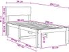 vidaXL Eenpersoonsbed met hoofdbord ROSTOCK Naturel 90 x 200 cm