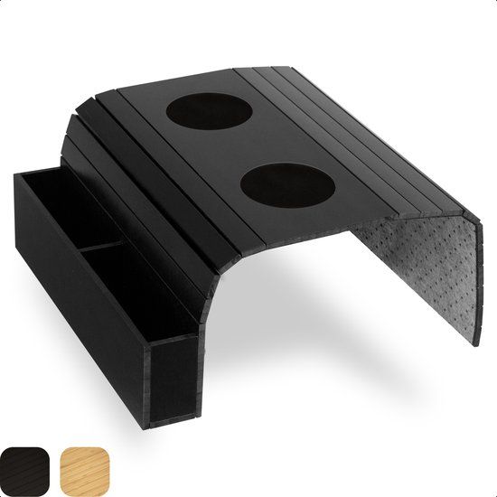Tuko Armleuning Dienblad - Zwart - Bamboe