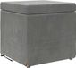vidaXL Kruk Donkergrijs 41 x 41 x 40 cm Velvet en Geëngineerd Hout