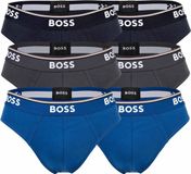 BOSS Slip Briefs 3P Power Set van 6 Blauw/Grijs/Wit Coton/Élasthanne Homme Taille XL