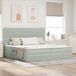 Maison Exclusive - Lit avec rangement et matelas gris clair 200 x 200 cm velours