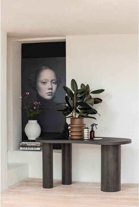 WOOOD Maan Organisch Sidetable/Bureau - MDF - Bruin - 75x150x70cm