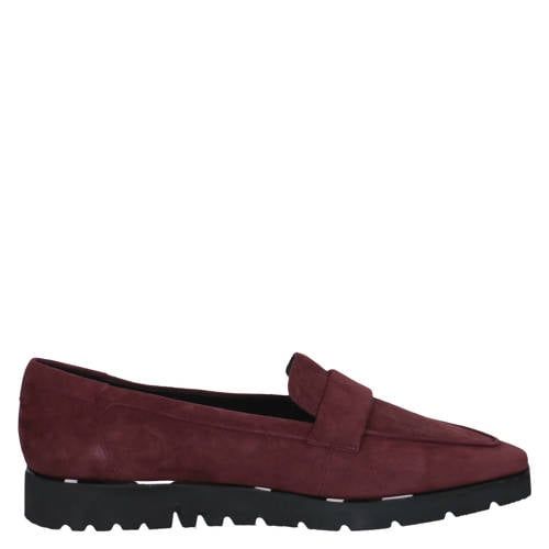 Peter Kaiser Barcelona suède loafers met profielzool - bordeaux