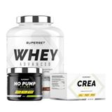 Superset Nutrition | Bevestigd droogspieropbouwprogramma – 100% Whey Proteïne Advanced 2 kg chocolade – No Pump Xtreme Mojito – Crea Max