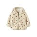 LIL' ATELIER BABY teddy jas met borduursels en print - ecru
