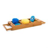 Relaxdays badkuiprekje verstelbaar badmandje bamboe gewicht: 1 1 kg