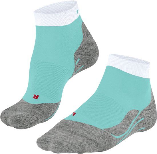 FALKE RU4 Short anti-blaar katoen functioneel materiaal hardloopsokken dames blauw - maat 37-38