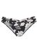 s.Oliver Bikinibroek voor dames met omslagband met zwart wit bloemenpatroon, zwart-crme, 38