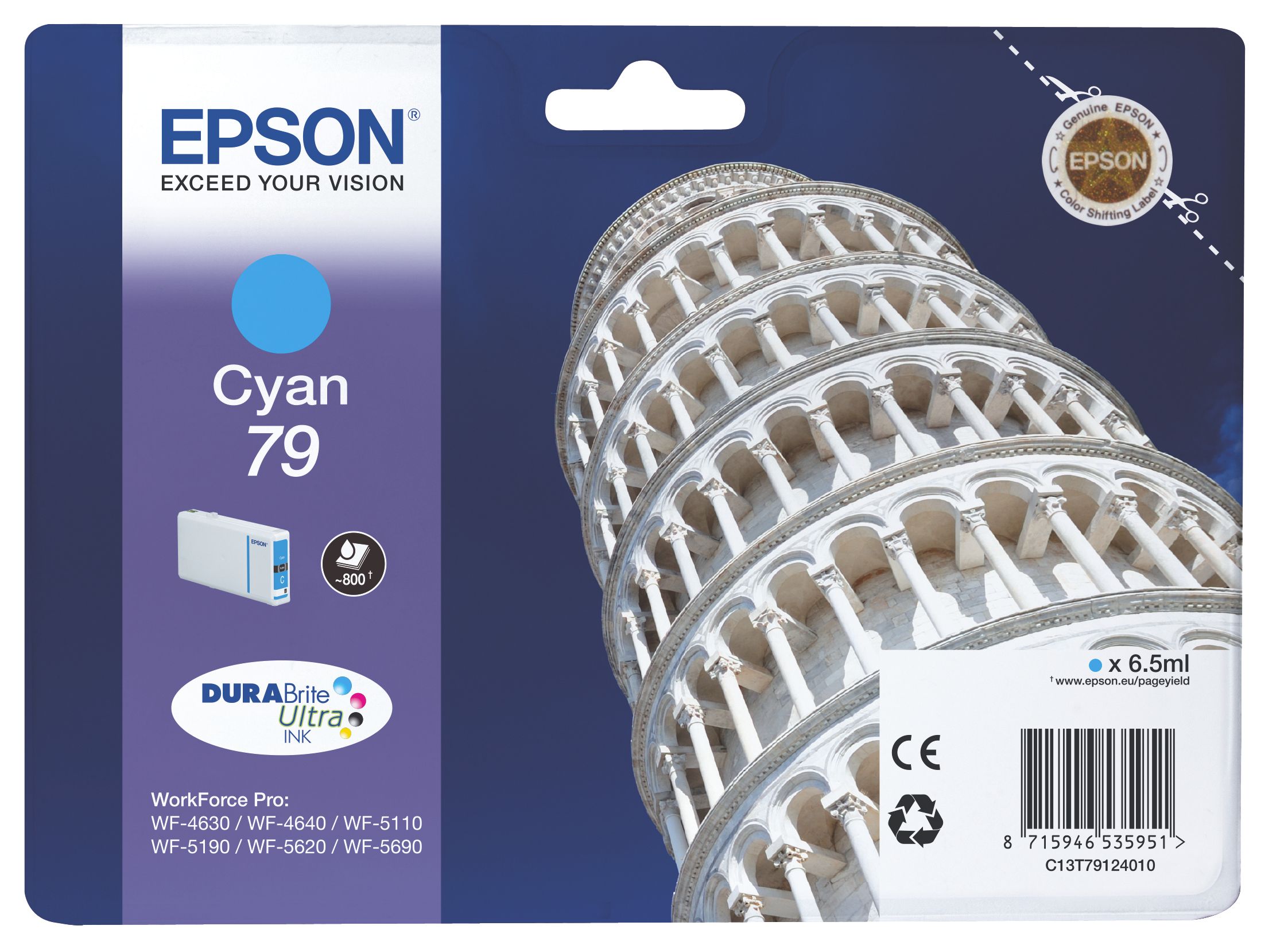 Epson 79 Cyan Ink Cartridge - C13T79124010 - 6ml