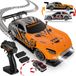 Overmax X-Tireburner Bestuurbare Auto – DRIFT & Race – 20 km/h – 2 Carrosserieën - 2 Snelheidsstanden – 2 Batterijen – 40 min Speeltijd – 2 Wielensets – LED Verlichting – Obstakelset – Gecodeerde Besturing – RC Auto