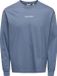 Only & Sons T-shirt Onsfred Life Rlx Ls Varsity Tee Lb 22039026 Vintage Indigo/leave Blank Mannen Maat - L