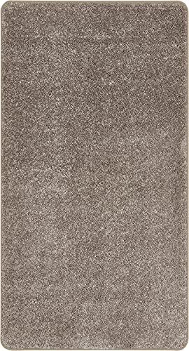 Misento Tapijt Shaggy klassiek effen taupe 57 x 110 cm
