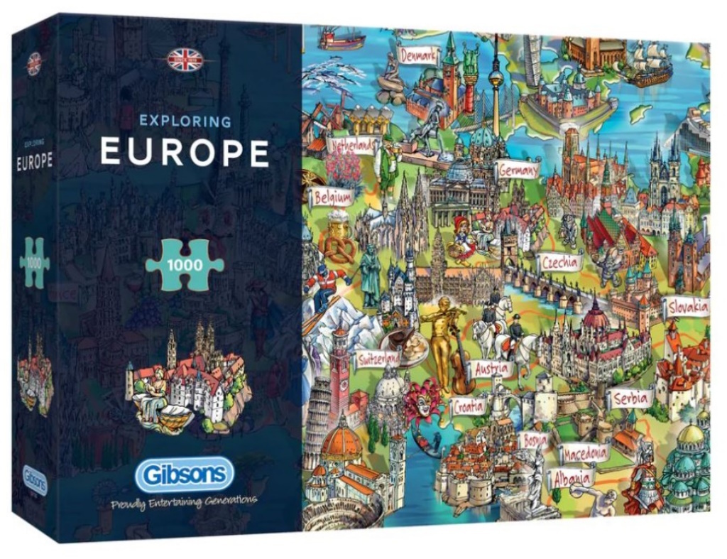 Gibsons Exploring Europe Puzzel (1000 stukjes)